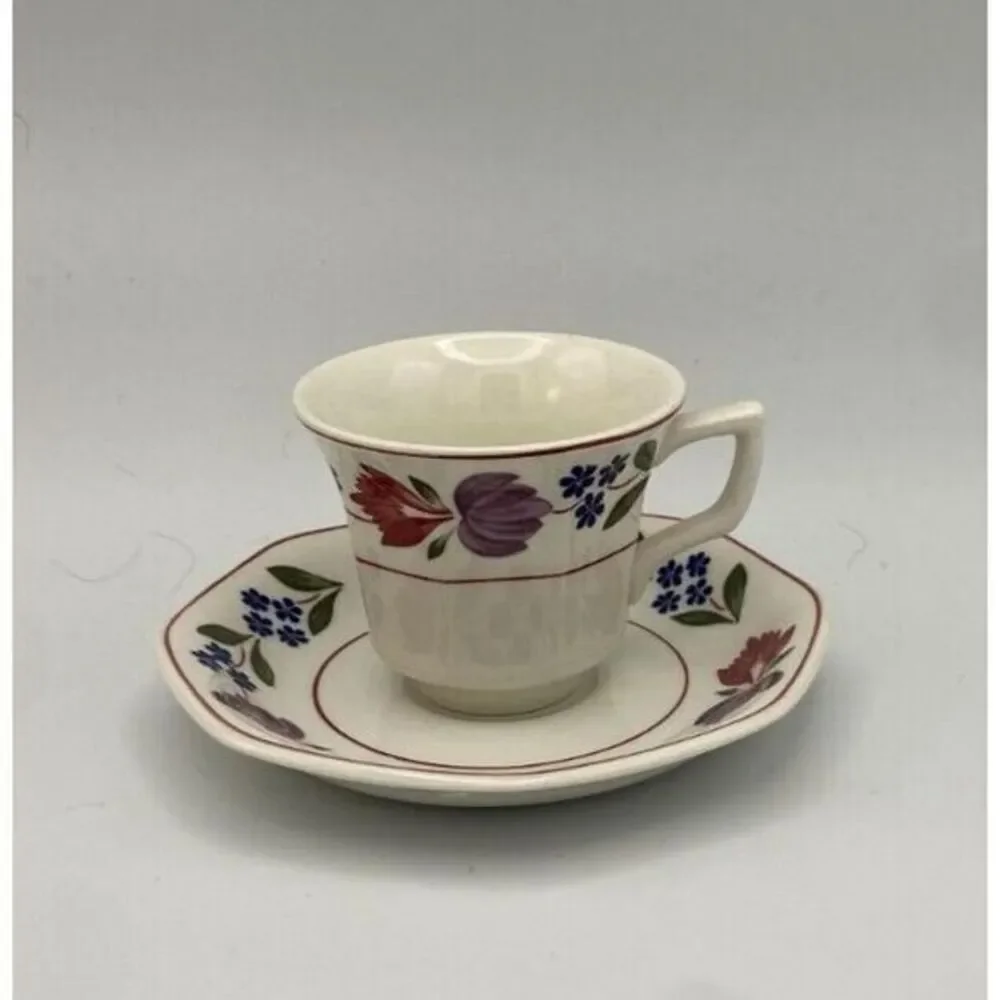 Adams China Old Colonial Demitasse Coffee Espresso Cup and‎ Saucer Set (s)